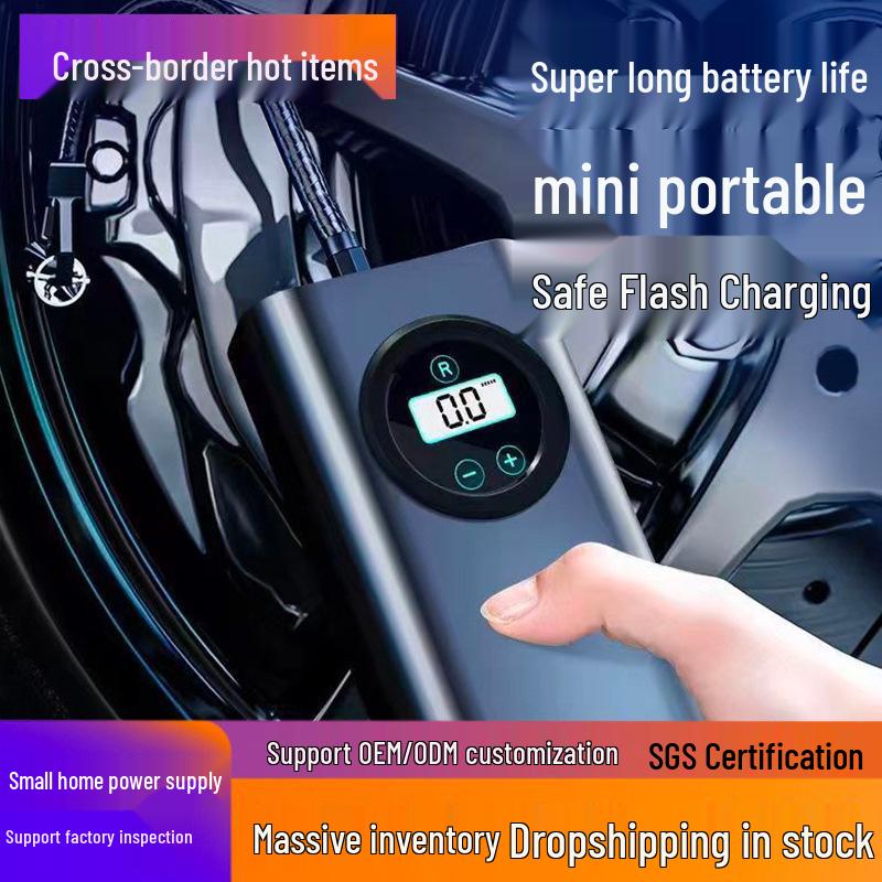 Wireless Portable Digital Car Air Pump with Cross-Border Compatibility