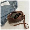 Strawberry Printed Mini Crossbody Bag for Women Fashion Corduroy Underarm Bag Student Travel Handbag