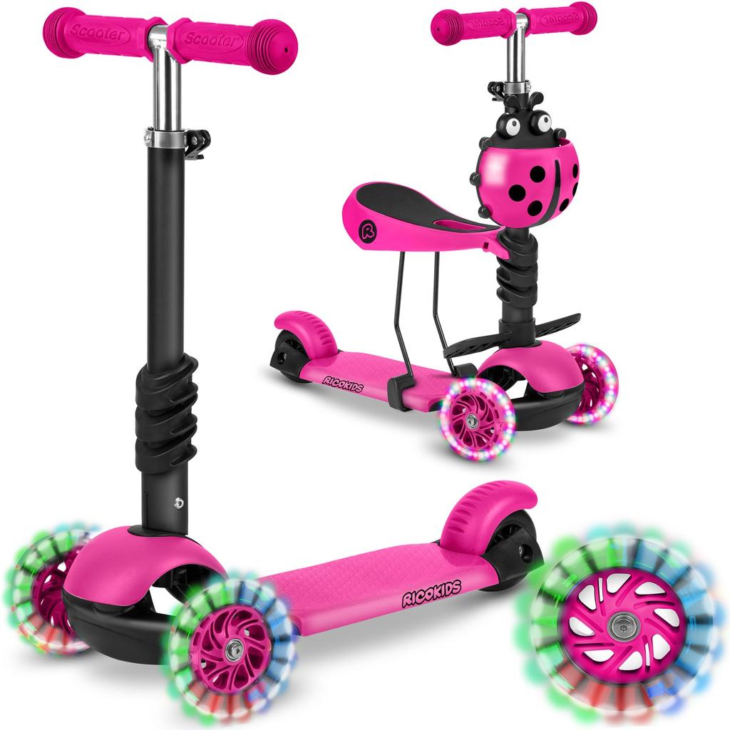 Ricokids Buggy 3-Wheel Scooter - Pink