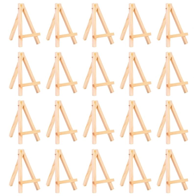 20 Pieces Triangles Easel Wood Easels Small Easel for Pictures Table Easel for Display of Painting Drawing Picture Frame