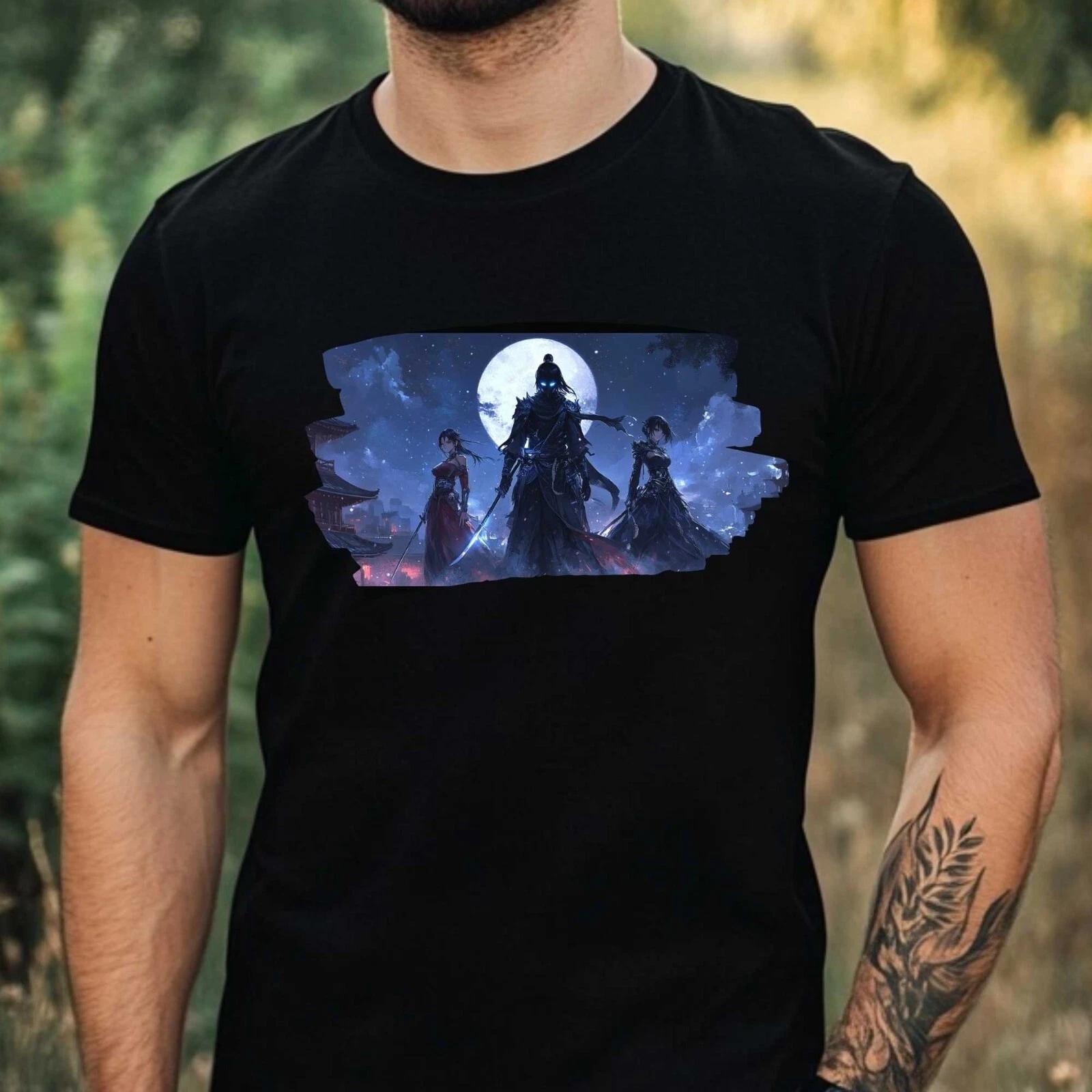 T-Shirt Herren Anime Ninja Motiv Baumwolle Größe XS bis 5XL XL