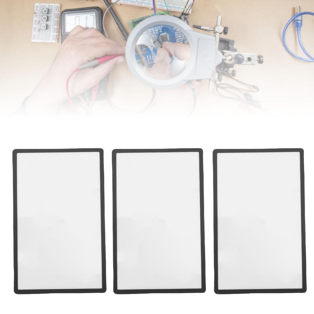 3Pcs Upper Top Screen Lens Replacement Plastic Cover for 2DS Handheld Game Console LCD Screen Parts Accessories