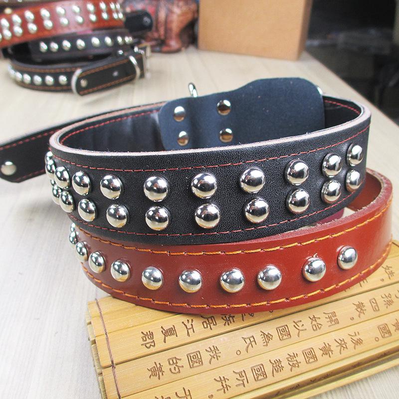 Camouflage Cowhide Dog Collar & Leash for Medium/Large Breeds - Golden Retriever & German Shepherd