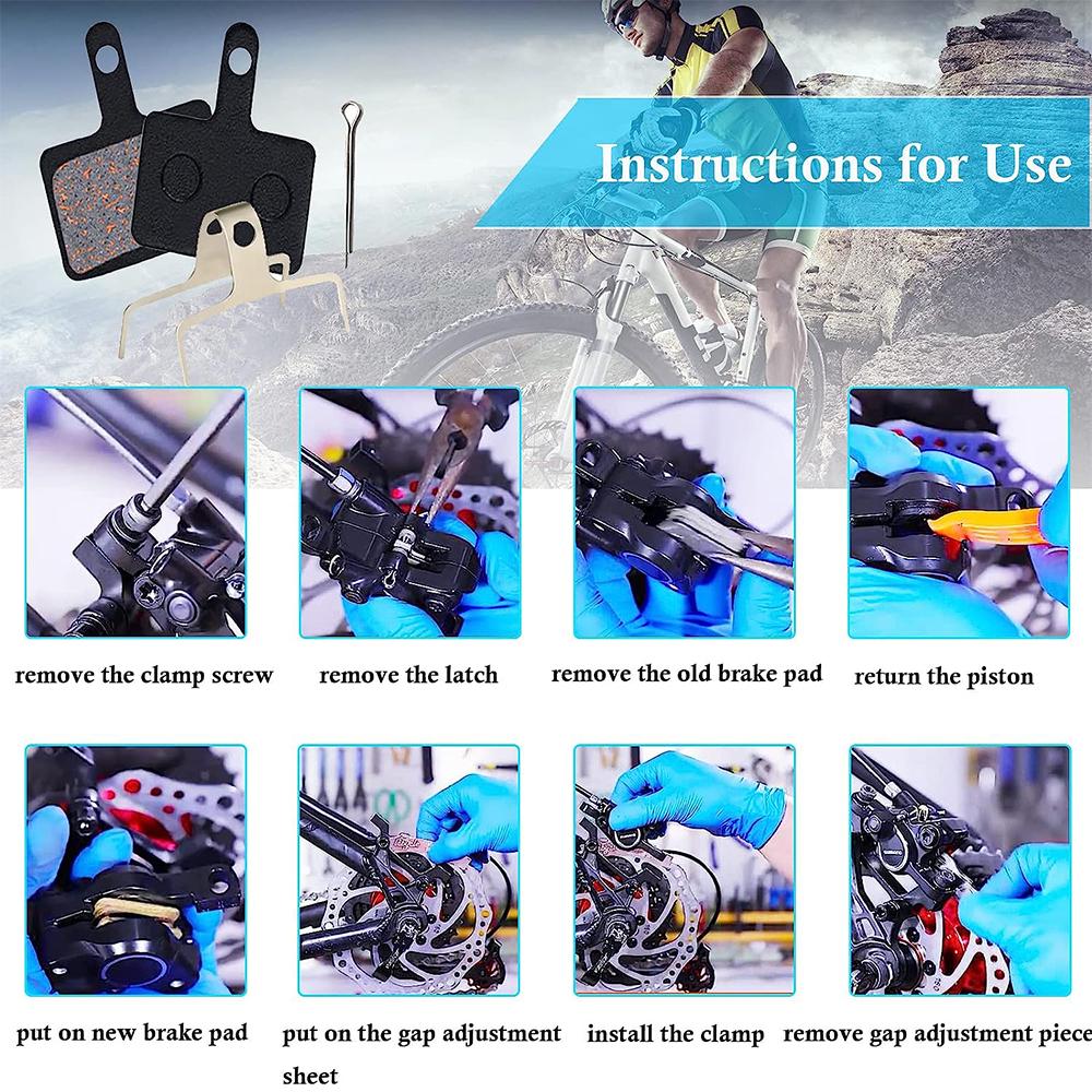 4x Bicycle Brake Pads For M315/M355/M375/M395/M416/M446/M447/M475/M515/M525/M575