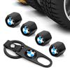 Car Tire Valve Cap Wheel Stem Cover with Wrench KeyChain for BMW M Performance 320 325 E28 E30 E34 E36 E39 E46 E52 E53 E60 Z3 Z4