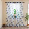 1Pcs Vines Leaves Tulle Door Window Curtain Lightweight Drape Panel Sheer Scarf Valances Multicolor Available Bedroom Decor