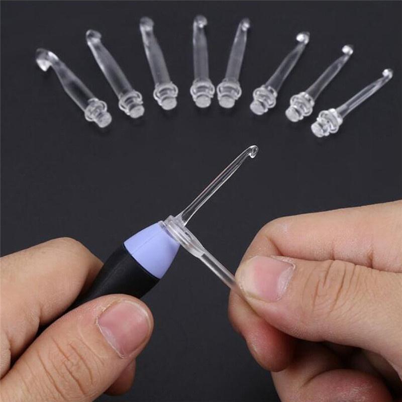New 9 In 1 Light Up Light Up Crochet Hooks Knitting Needles Set USB Knitting Weave Tool Kit Hooks Crochet LED Needles
