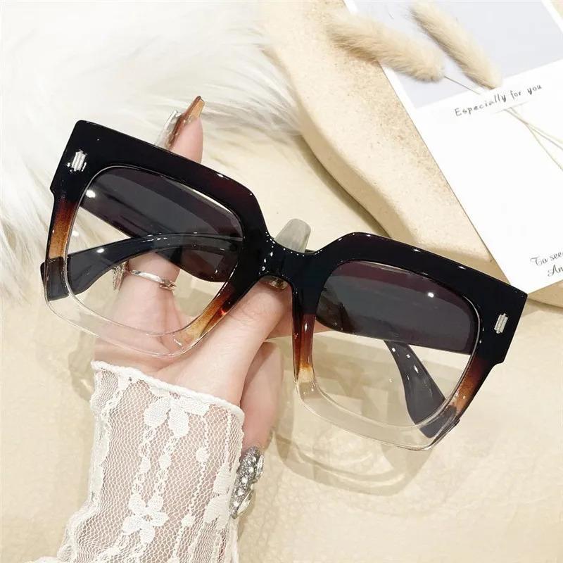 Oversized Transparent Computer Glasses Frame Anti Blue Light Blocking Glasses Large Frame Black Leopard Glasses Clear Lenses