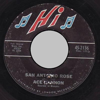 7inch Record ACE CANNON - San Antonio Rose 452136 Hi Records 1967 US Jazz Used