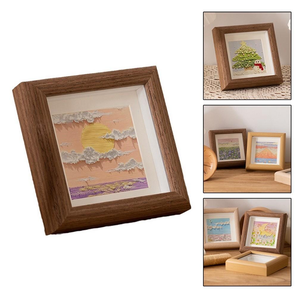 Small Photo Frame Square Table Hollow Home Decoration