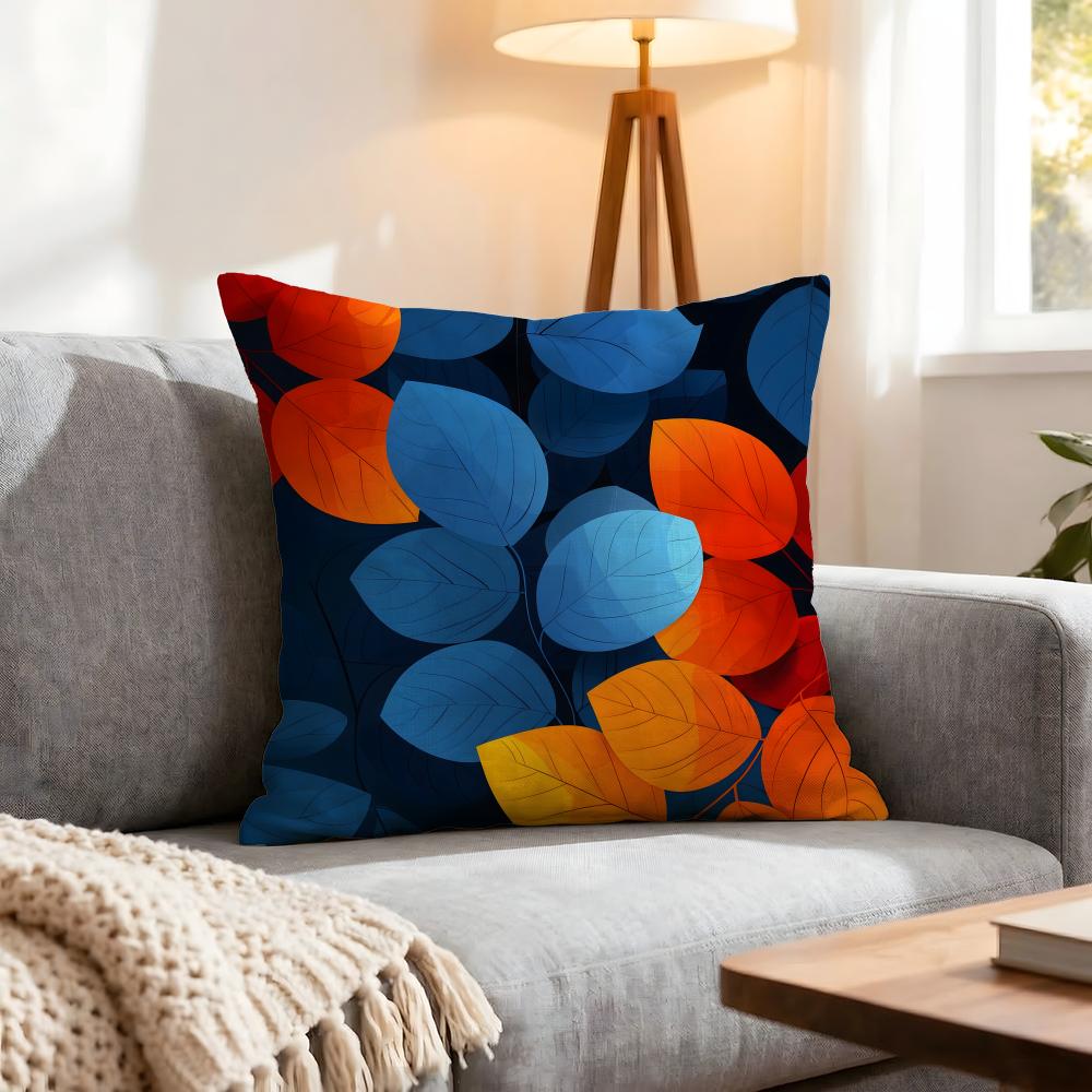 Plant Artistic Leaves Cushion Cover 1Pcs Decorative Covers Soft Cushion Case For Sofa Couch Decor 40X40 45X45 Pillowcases