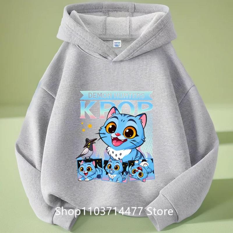 KPop Demon Hunters Huntrix Boys Hoodies Girl Fashion Hoodie Children Casual Pullovers Sweaters Long Sleeves Kids Autumn Clothes