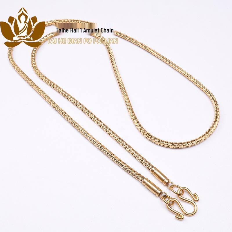 Titanium Steel Dragon Bone Amulet with Quick Release Eagle Beak Clasp for Hanging Takruts.