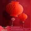 Plastic Paper Red Honeycomb Lantern Decoration