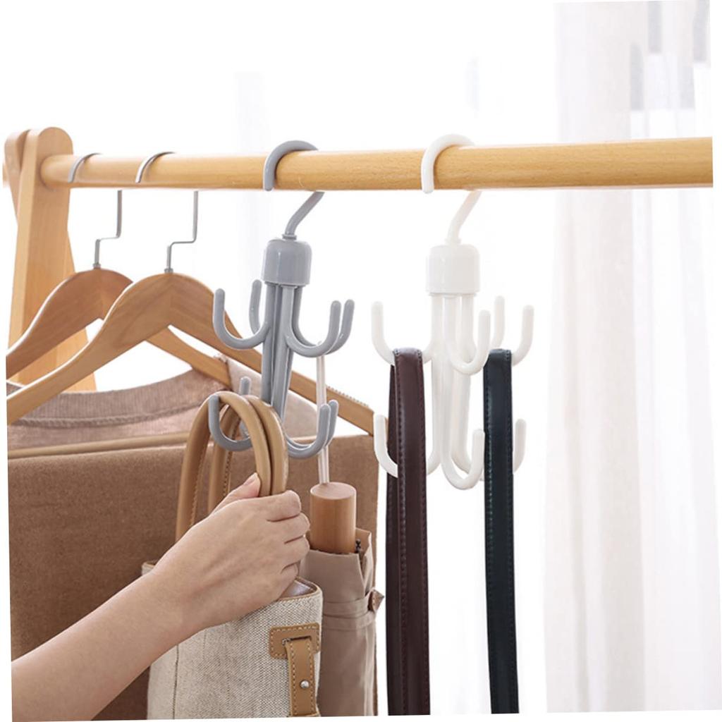 Rotate Hook Holder Rack Rotating Eight Claw Hooks Handbag Organizer Closet Hanging Organizer Closet Clothes Hangers Handbags