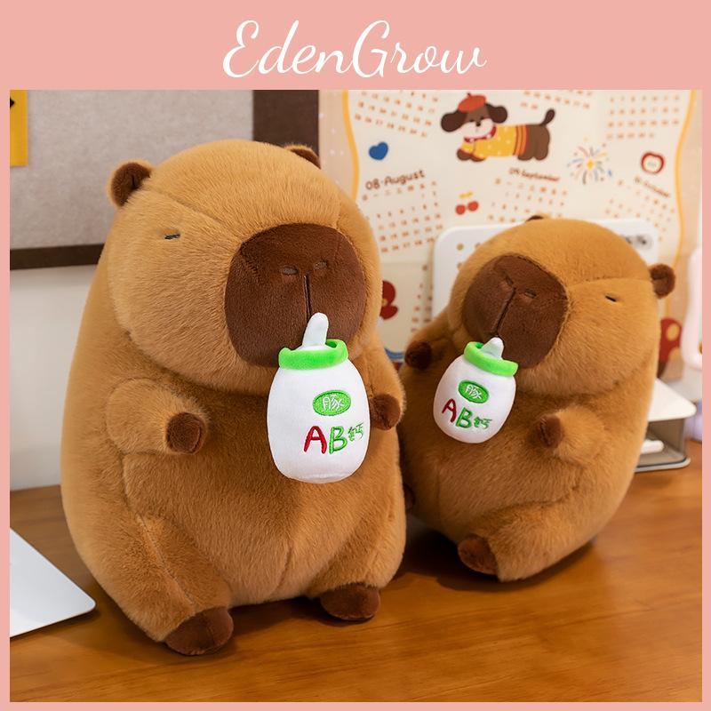 Milk Calcium Ad Capybara Plush Toy Pillow With Two In One Design For Office Use
