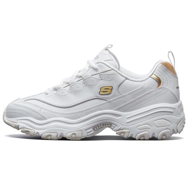 Skechers D lites 1.0 Running Shoes White/Gold Men s 52676-WGD EU 42