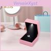 Led Ring Luminous With Box Light Compact Design Portable Soft Lining Engagement Ring Box Jewelry Gift Box