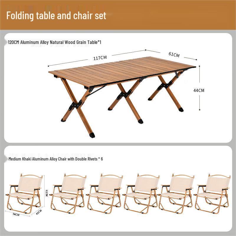 OEING Outdoor Folding Camping Picnic Table Set