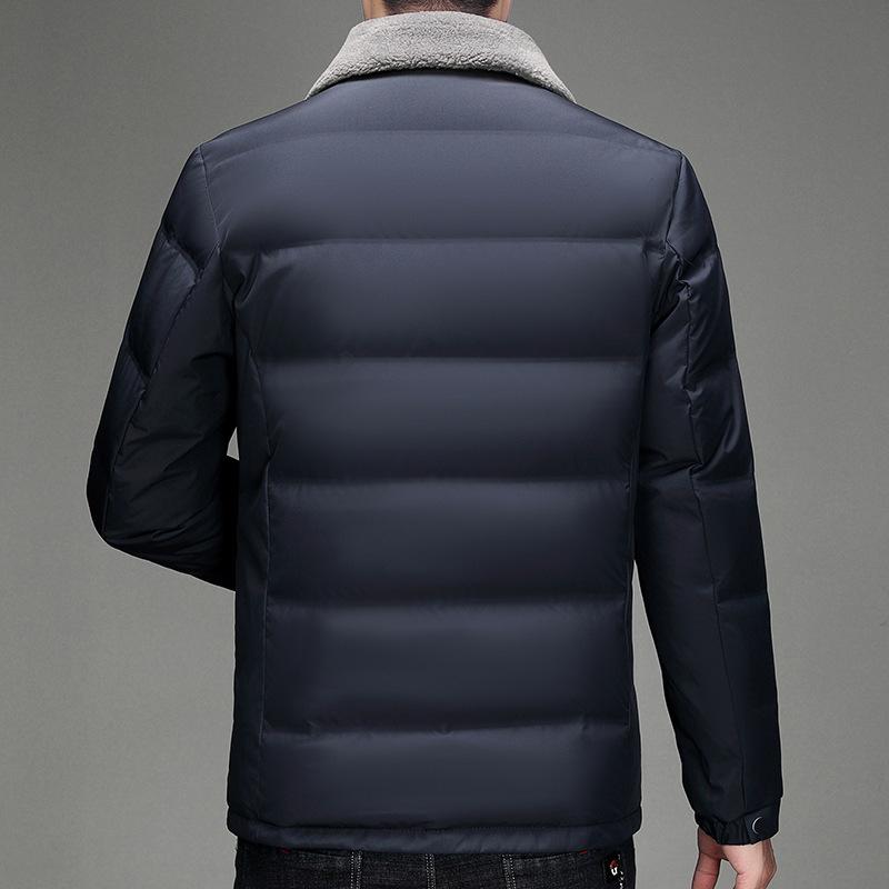 New Winter Youth Fashion Men's Warm Down Jacket Windproof and Cold Duck Down Jacket Men with Fur Collar
