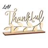 Thanksgiving Table Centerpiece Grateful Blessed Wood Cutout Signs Plate Decor Autumn Festive Home Ornaments Rustic Fall Ornament for Dining