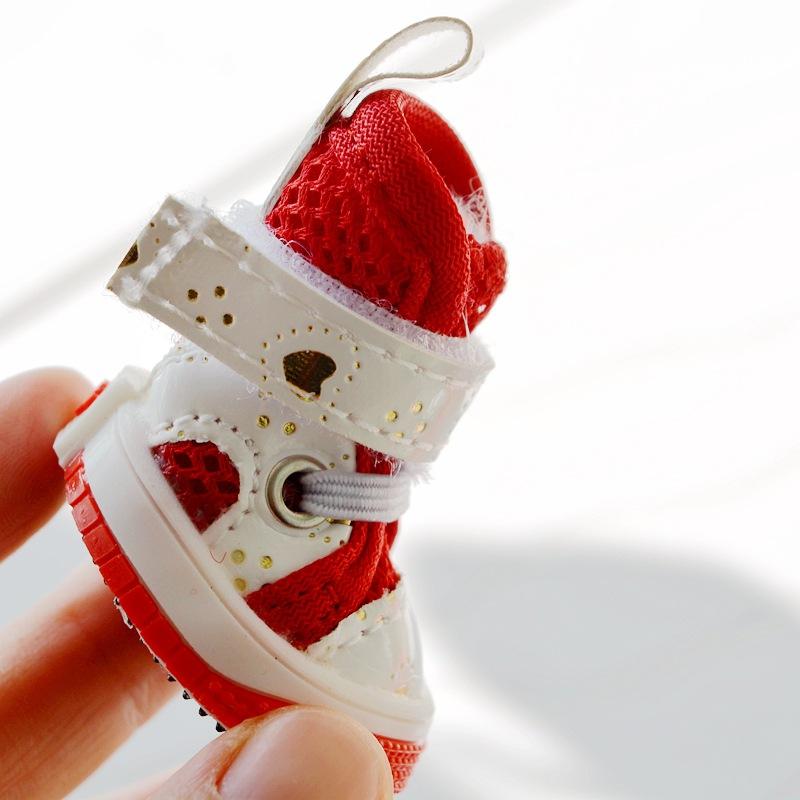 Pet Dog Cat Shoes Dog Shoes Breathable Spring and Summer Cute Mesh Soft-soled Shoes Dog Shoes for Small Dogs