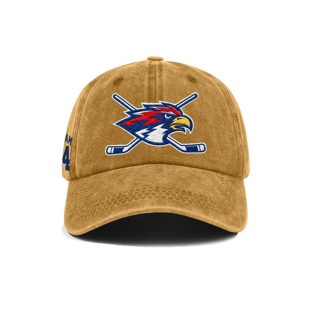 Washed Cotton Baseball Cap Soft Top Vintage Style Adjustable Back Closure Embroidered Logo Casual Outdoor Sports Hat for Daily Wear