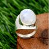Moonstone Gemstone Solid 925 Sterling Silver Handmade Designer Birthstone Ring Jewelry