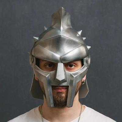 Starořímská helma gladiátora Ručně vyrobená spartská zbroj pro Cosplay, LARP, Historické rekonstrukce Dárek pro sběratele