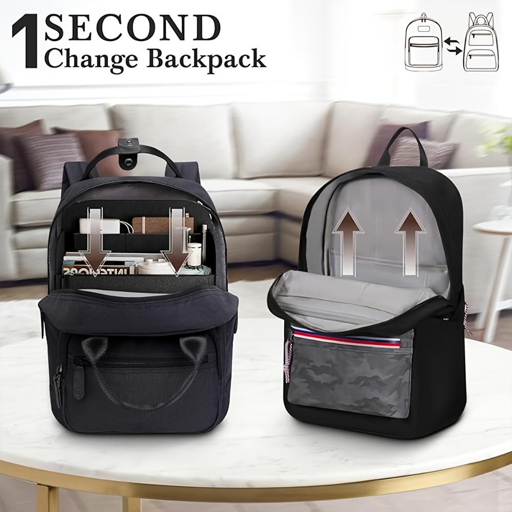 1 Pezzo Borsa Organizer con Scomparti Multi-Tasche con Cerniera per Zaino Lungo Borse per Organizer Interno Zaino in Feltro Rivestimento Interno