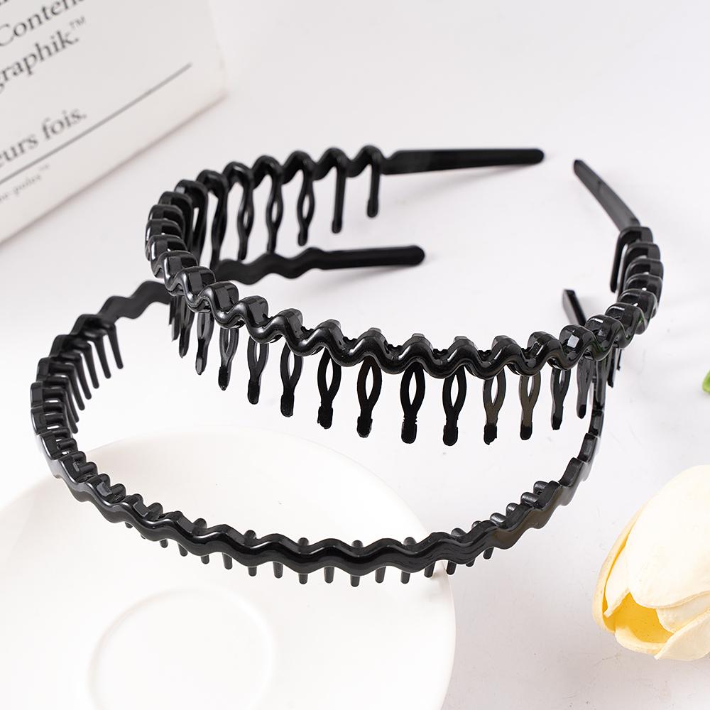 Matte Black Hair Hoop Non-Slip HairBand Female All-Match Press Hair Head Buckle Bezel Headband Girl Serrated Hair Accessories