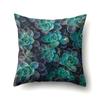 Polyester Pillowcase Nordic Ins Style Plant Flower Print Peach Leather Velvet Pillowcase Car Waist Cushion Cover