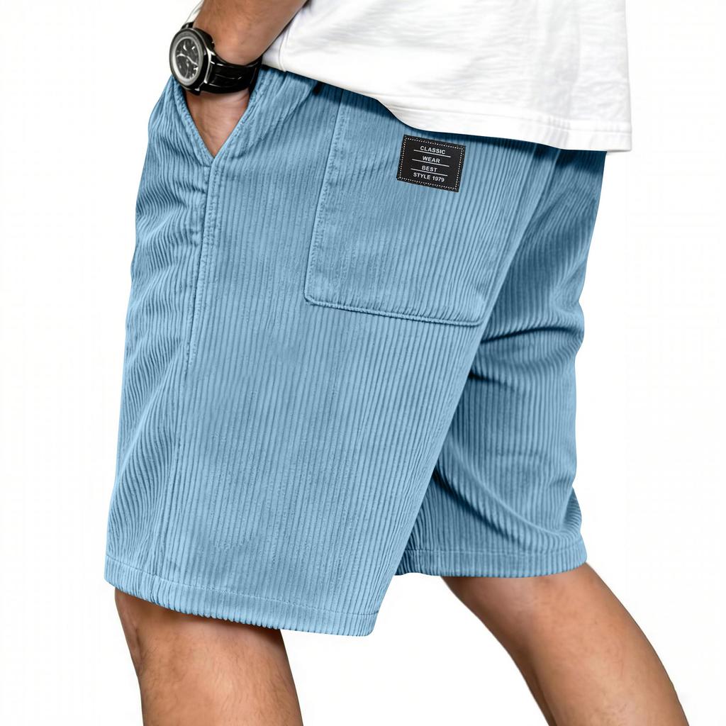 Men's Drawstring Casual Shorts Men's Straight Beach Shorts