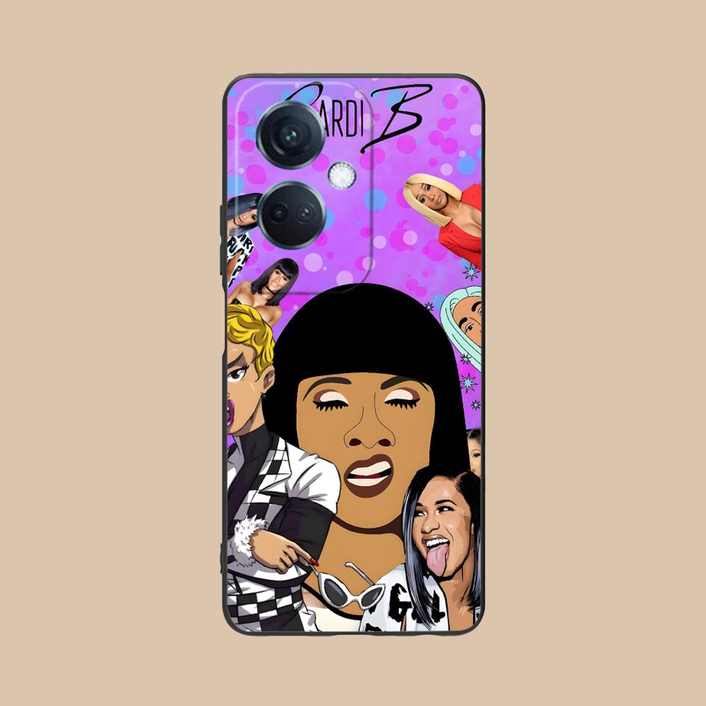 

Cardi B Matte TPU Mobile Phone Case for OPPO Reno 14 13 12 11 10 9 8 7 6 5 F T Pro 5G Colorful Printing Cover OPPO Reno5 5G