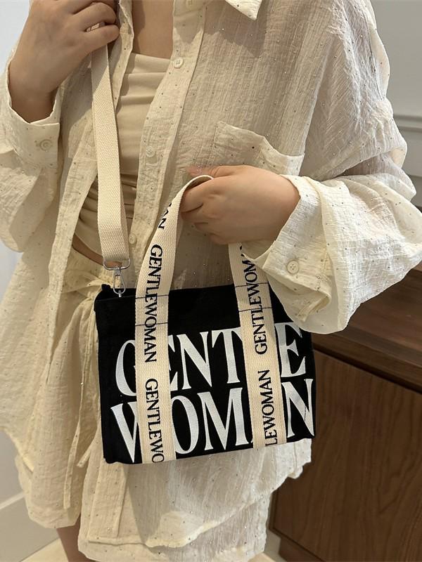 2026 Women's Large Canvas Tote Bag - Versatile, Spacious Shoulder Handbag for School and Commuting