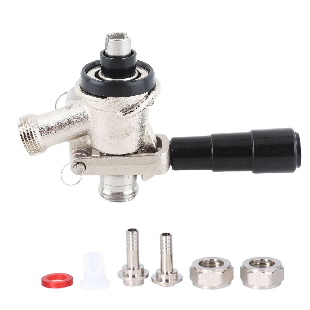 7 piece S Type Keg Coupler Silver Safety Pressure Relief Valve Draft Beer Dispenser Home Brewing