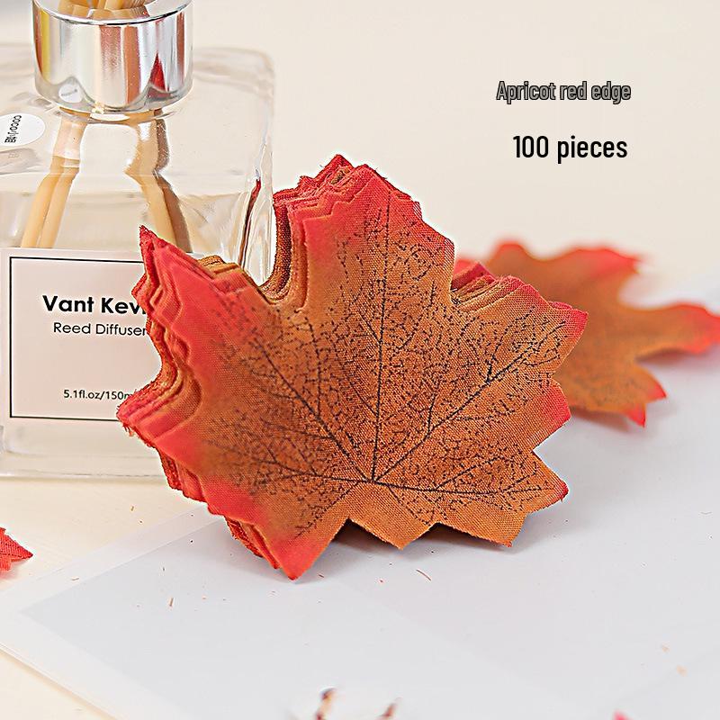 Artificial Red Maple Leaf & Green Leaves Decoration for Kindergarten, Shop Windows, and Landscaping
