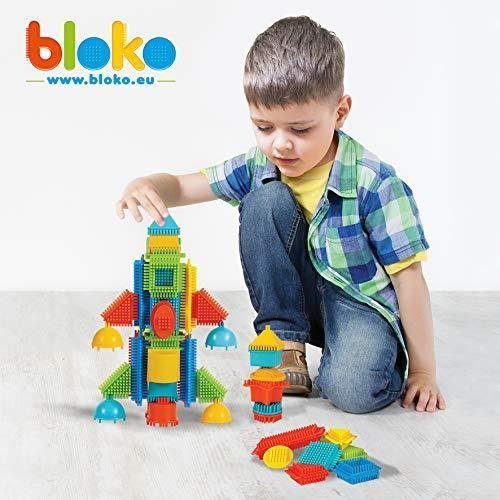 Jeu de construction - BLOKO - Coffret de 100 avec 4 figurines Famille - Dès 12 mois