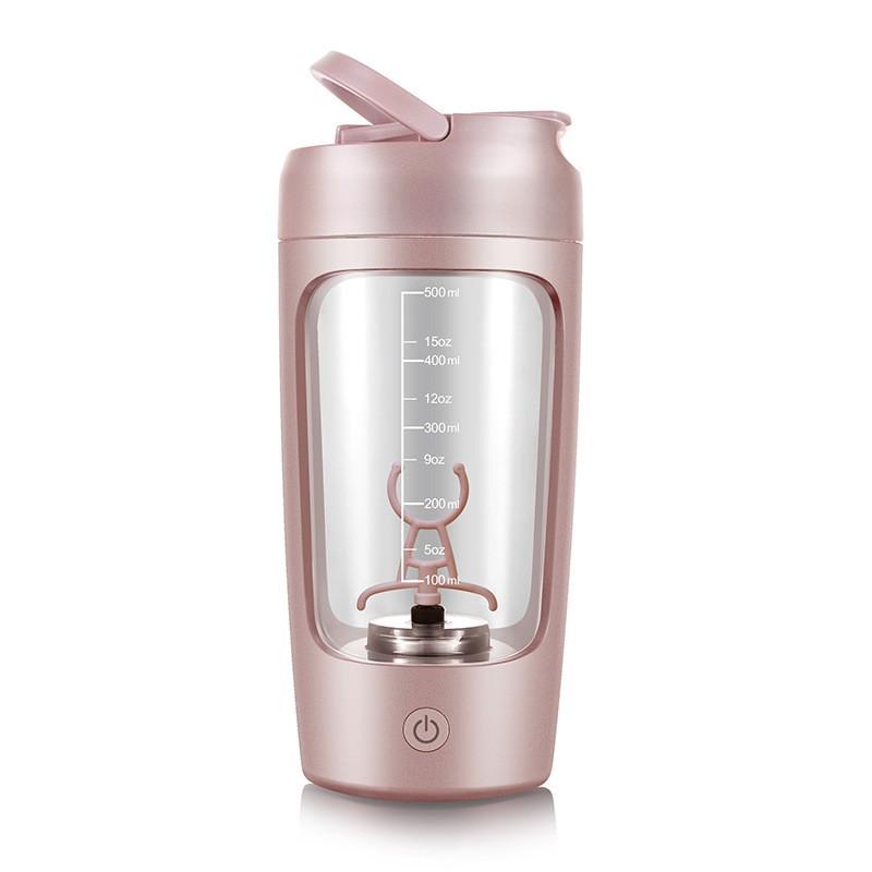 Automatic Electric Protein Shaker Bottle 650ml Rechargeable Portable Gym Fitness Cup With Powder Compartment