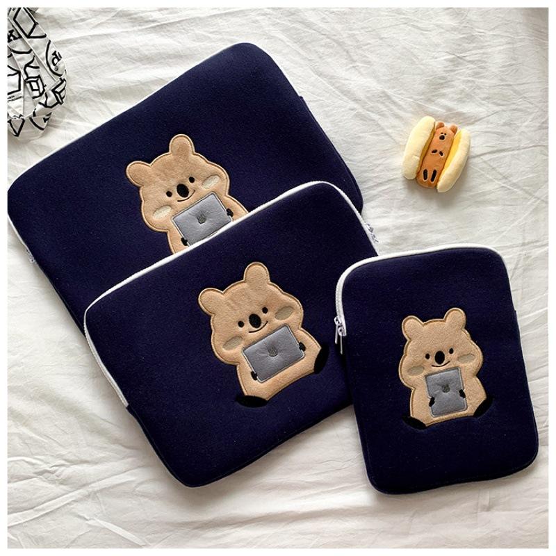 

TS JYL laptop bag,Korean INS Cartoon Koala Embroidery iPad Sleeve Shockproof Case 11 inches синий