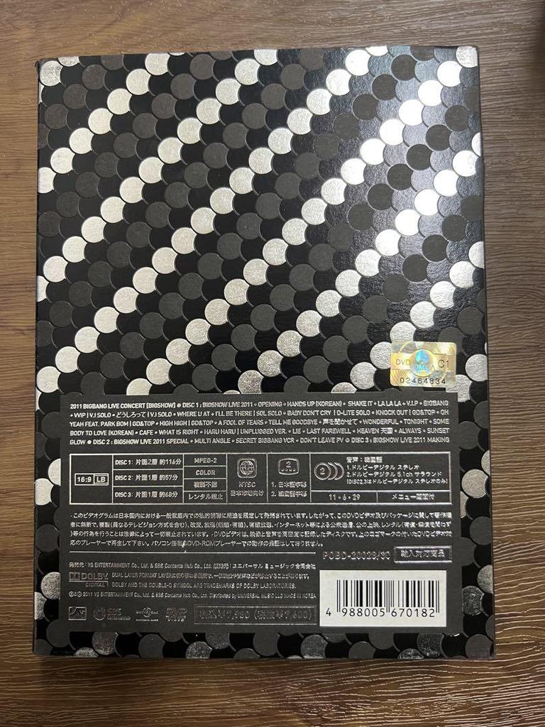 [USED] First limited edition BIGBANG BIGSHOW 2011 DVD