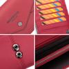 Humerpaul The First Layer of Cowhide Ladies Clutch, Large-capacity RFID Anti-theft Swipe Multi-card Wallet with Photo Window