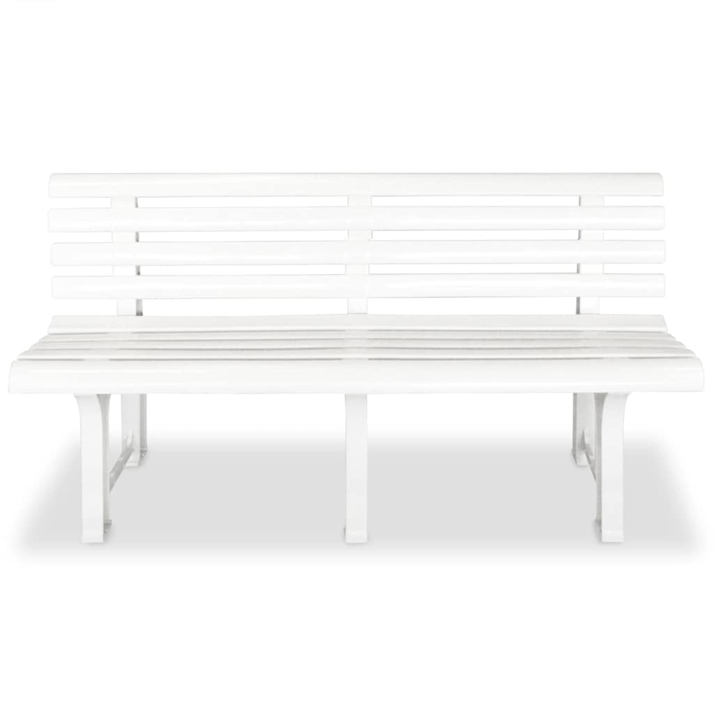 vidaXL Gartenbank 145,5 cm Kunststoff Weiß