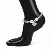 Women Simple Alloy Handmade Foot Chain National Style Adjustable Shell Design Anklet
