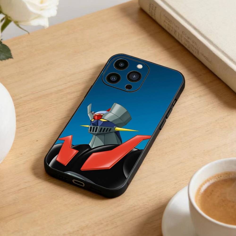 Anime Z-Mazinger Z Phone Case For iPhone 17 16 15 14 13 12 Max Plus Silicone Black Cover