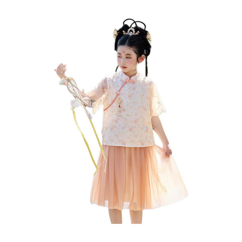 ASK JUNIOR Girls  Chinese Style Summer Qipao Set US 8