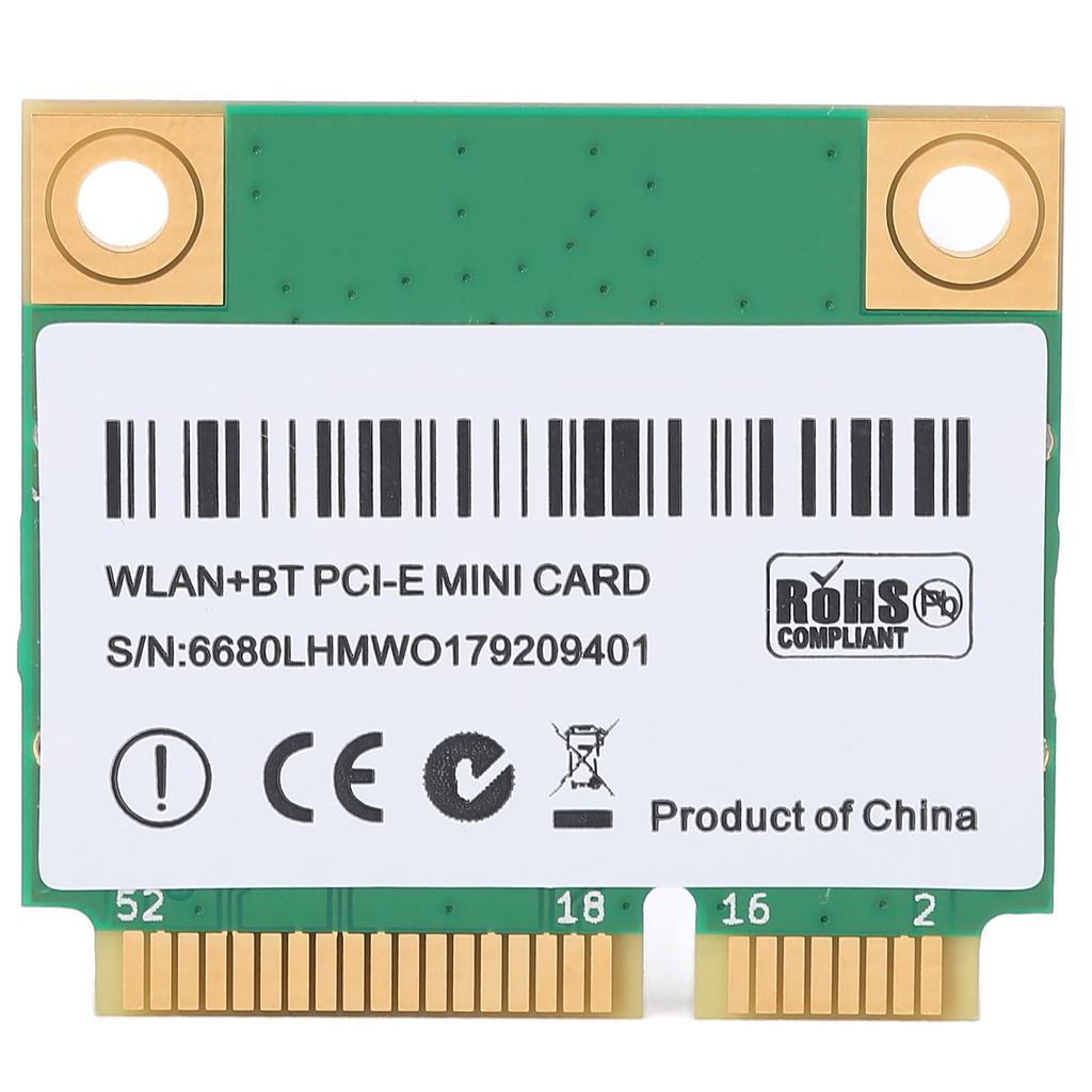 PCI E Network Card, 6GHz Band PCB WIFI Card, MU MIMO Multithreading, Supports Mini PCIE Half-Top Interface, for PC