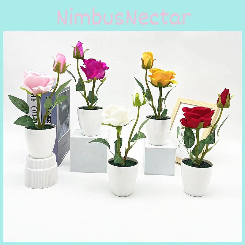 Black Rose Artificial Sand Bonsai Wedding Home Decor Photography Party Prop