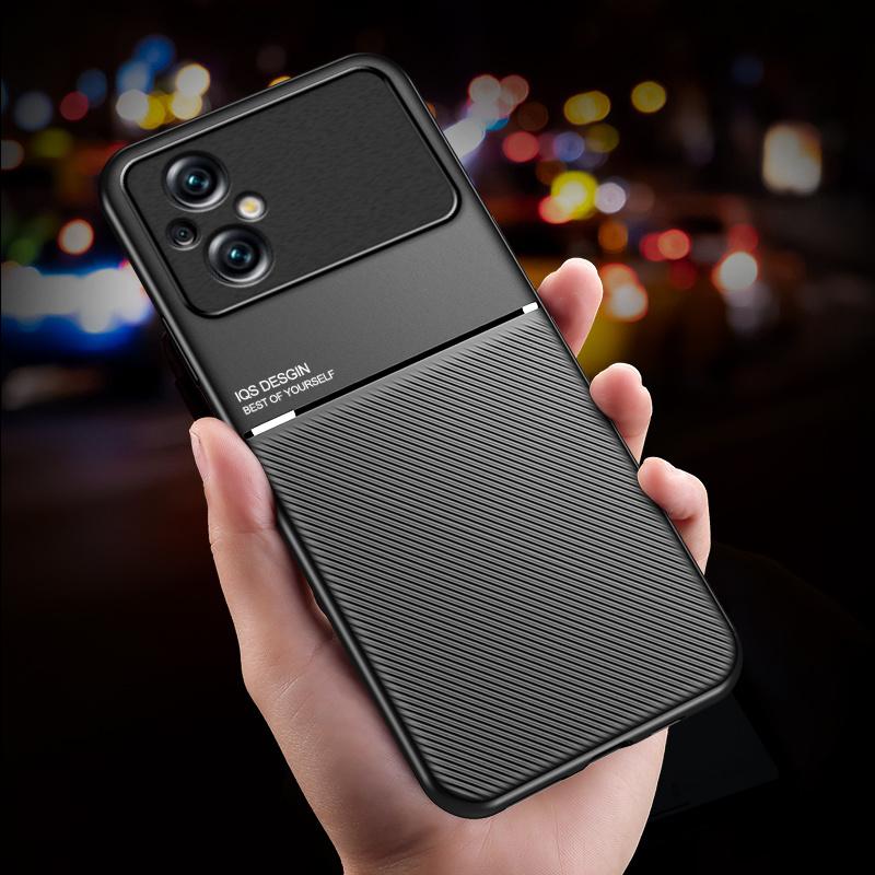 For Xiaomi Poco M5 4G Case Leather Magnetic Car Holder Back Cover for Poko Poxo Little M 5 5M PocoM5 4G Soft Bumper Phone Cases