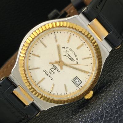 VINTAGE WEST END WATCH CO KVARCINIS ŠVEICARIŠKAS MOTERIŠKAS LAIKRODIS KREMINE SPALVA DIAL a700338-5